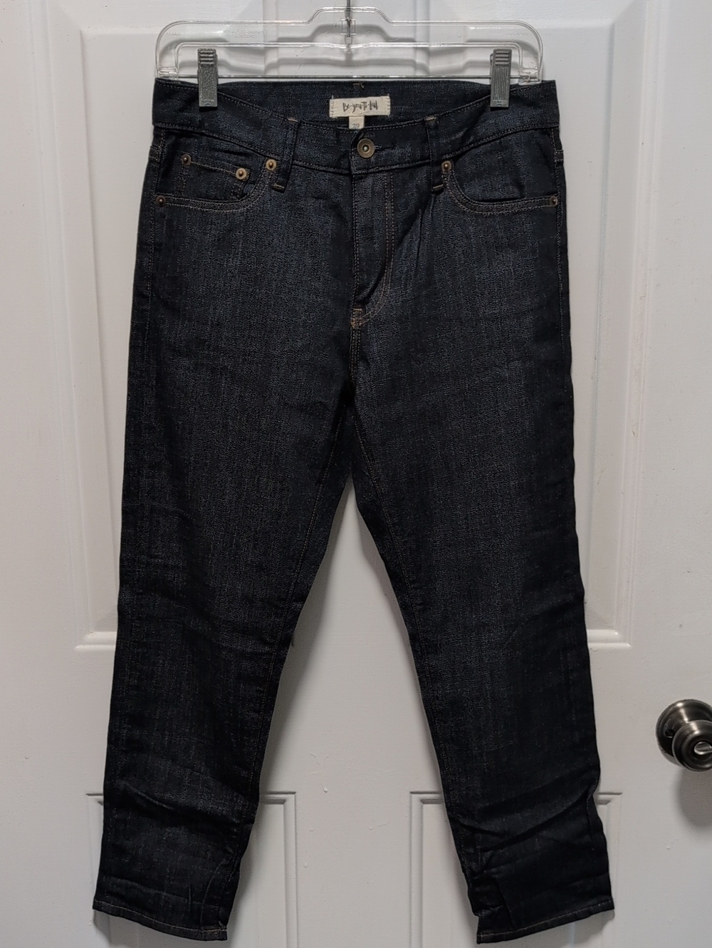 Slim Straight Dark Wash Women's Jeans - Classic Five-Pocket